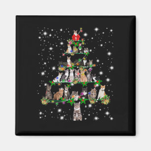 Aimant Funny Cats Christmas Tree Tee Ornement Décor Cade