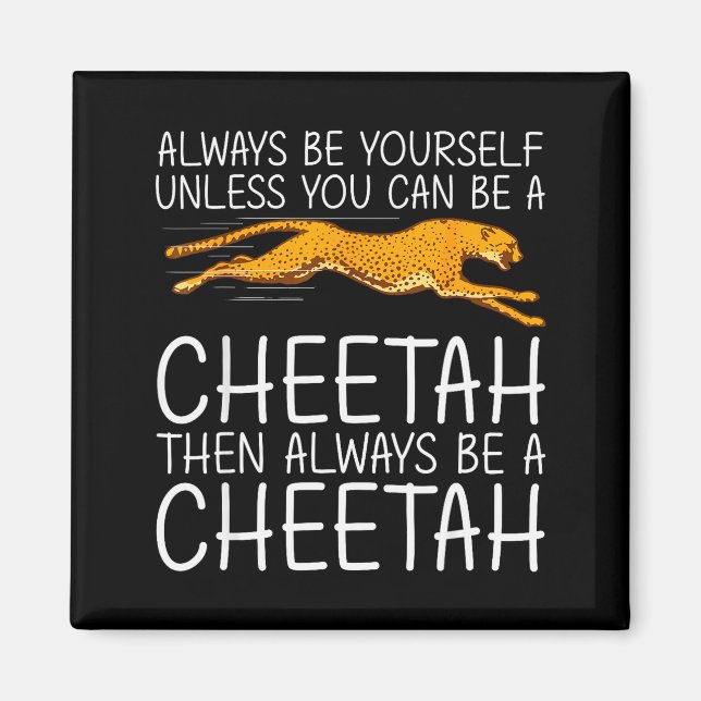 Aimant Funny Cheetah Art For Men Women Kids Animal Safari (Devant)