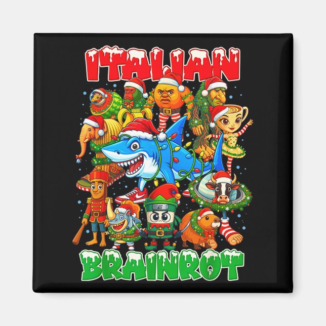Aimant Funny Christmas Italian Brain Rot Italian Brainrot (Devant)