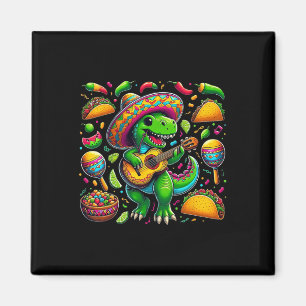 Aimant Funny Cinco De Mayo Tyrannosaurus Dinosaur Femmes