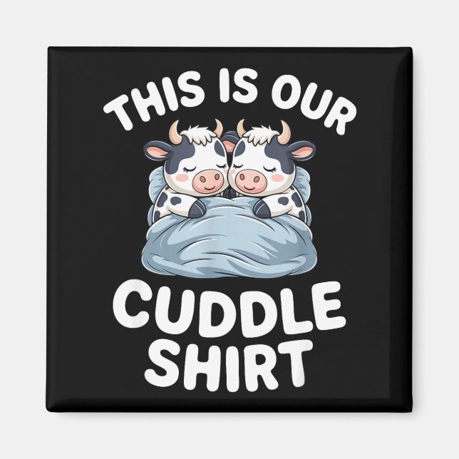 Aimant Funny Cow Couple Idea This Is Our Cuddle  (Devant)