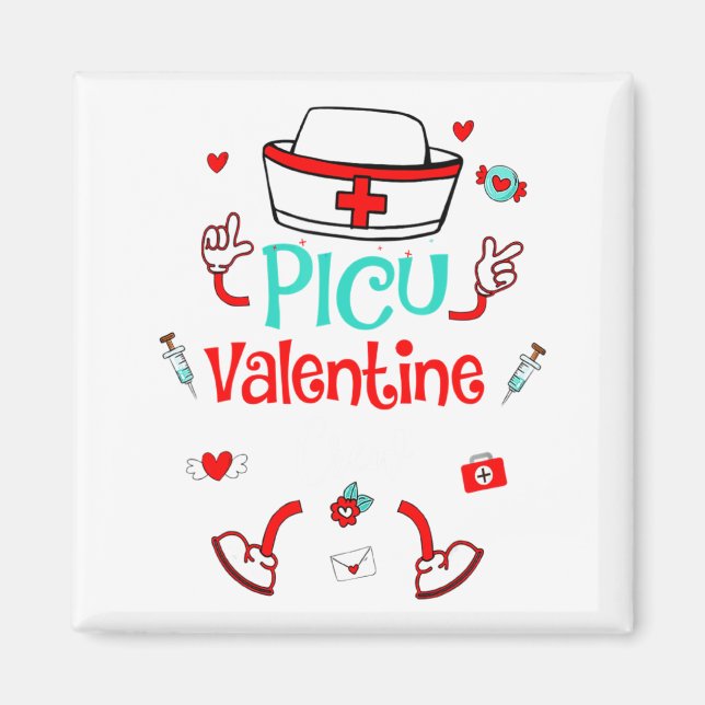 Aimant Funny Cu Valentines Day Nurse Crew Family Group  (Devant)