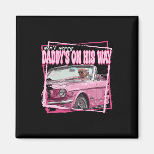 Aimant Funny Daddy's Home Trump Pink 2024 Take America Ba