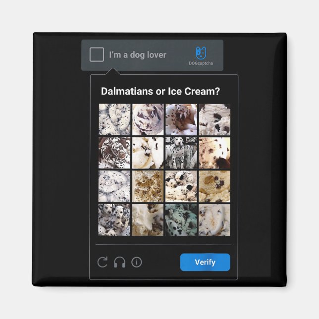 Aimant Funny Dalmatian Or Ice Cream Meme Dog Mom Dog Dad  (Devant)