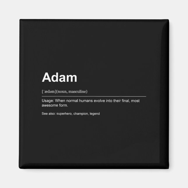 Aimant Funny Definition Quote For The Name Adam _  (Devant)
