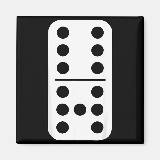 Aimant Funny Domino Meme Six Seven Play Strategy Number H (Devant)
