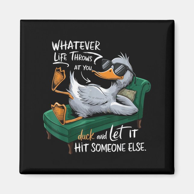 Aimant Funny Duck Graphic Tees Men Women Teens Funny Quot (Devant)