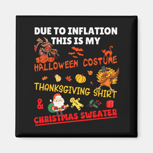 Aimant Funny Due To Inflation This Is Xmas New Year's Eve (Devant)