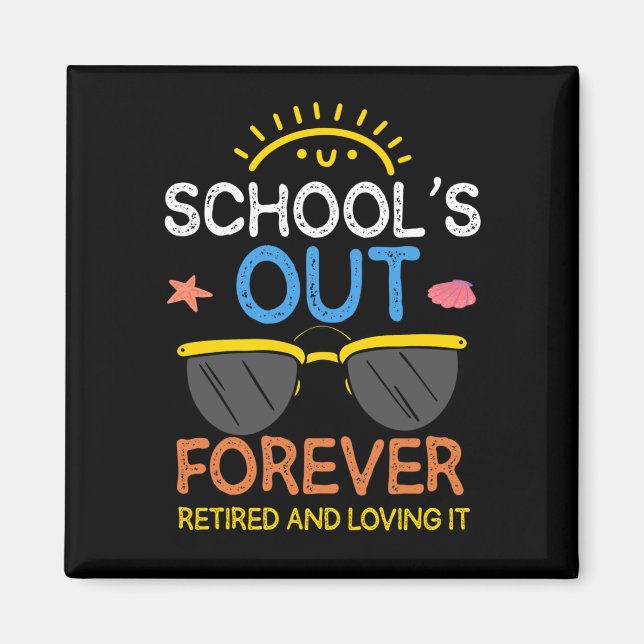 Aimant Funny Enseignant préscolaire École de retraite Ret (Devant)