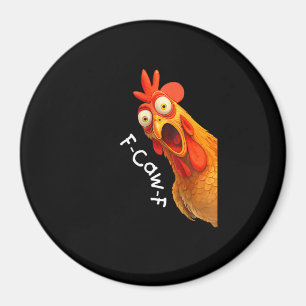Aimant Funny F-Caw-F poulet F-Caw-F poulet Créatif Décont