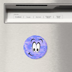 Aimant Funny Face Camouflage Pastel Blue Motif Abstrait