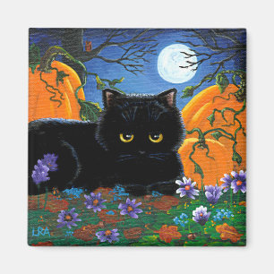Aimant Funny Fall Cats Moon Créationarts