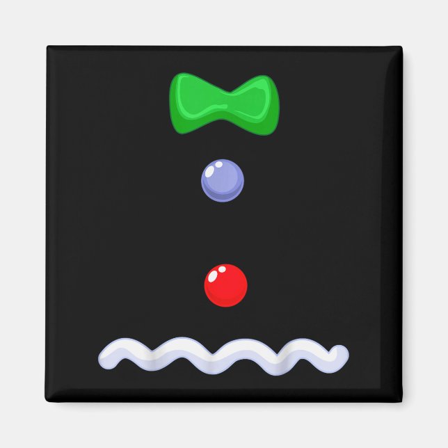 Aimant Funny Gingerbread Man Christmas Costume  (Devant)