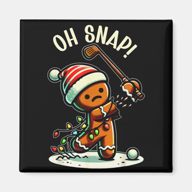 Aimant Funny Gingerbread Man Pajamas &amp; Pjs Xmas Holid (Devant)