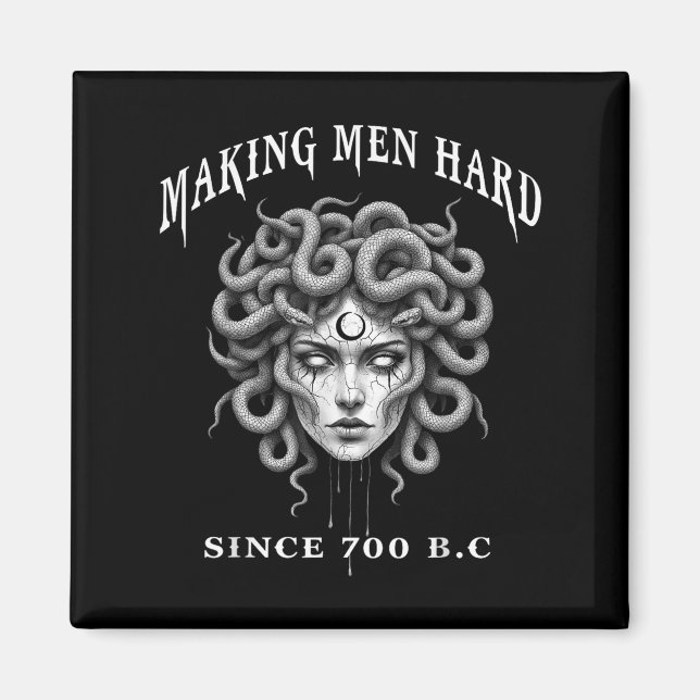 Aimant Funny Greek Mythology Medusa Making Men Hard Since (Devant)