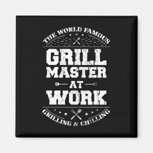 Aimant Funny Grill Master Barbecue Chef Fumé Viande Lover