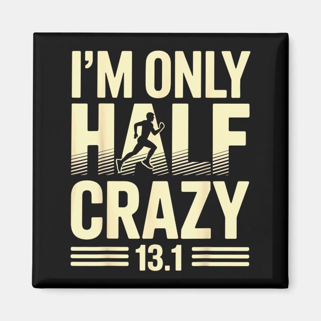 Aimant Funny Half Marathon Art For Men Women 13.1 Maratho (Devant)