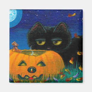 Aimant Funny Halloween Chat Automne Souris Art Créationar