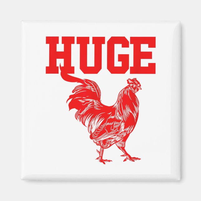 Aimant Funny Huge Mens Rooster Graphic  (Devant)