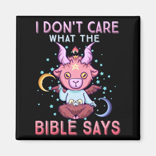 Aimant Funny I Dont Care What Bible Says  (Devant)