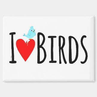 Aimant  Funny I Love Birds 