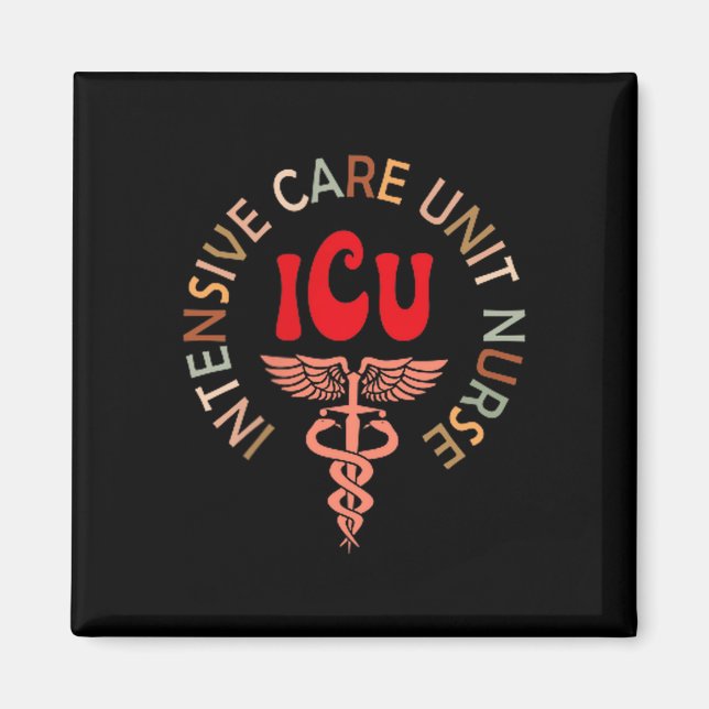 Aimant Funny Icu Nurse Intensive Care Unit Nurse Emergenc (Devant)