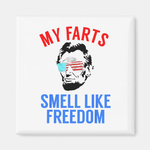 Aimant Funny Juillet 4 Party - Funny Abe Lincoln Tee