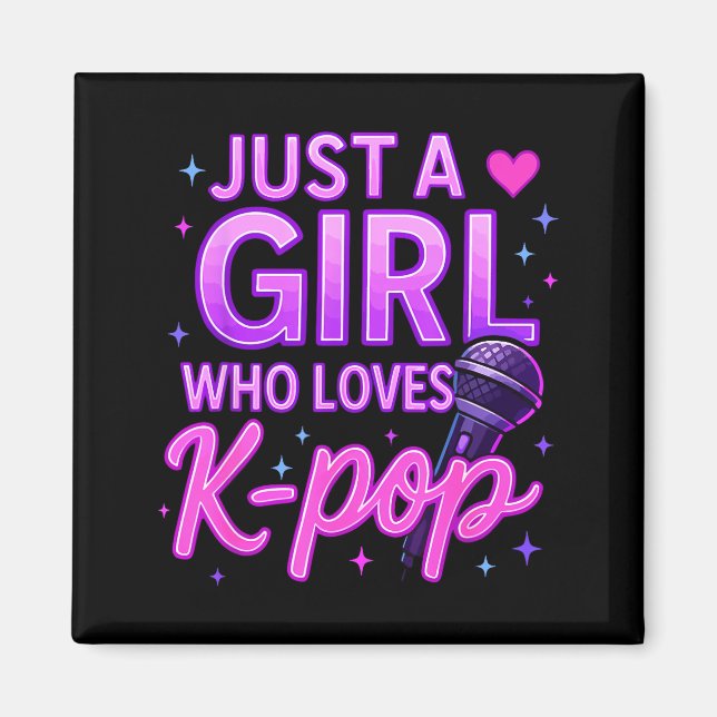 Aimant Funny Just A Girl Who Loves K-p  (Devant)