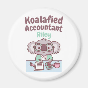 Aimant Funny Koalafied Comptable Cute Koala Bear Pun Tot