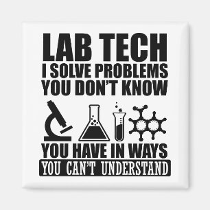 Aimant Funny lab tech cite laboratoire technicien humour