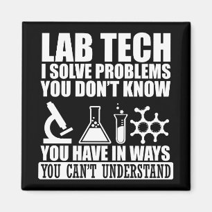 Aimant Funny lab tech cite laboratoire technicien humour