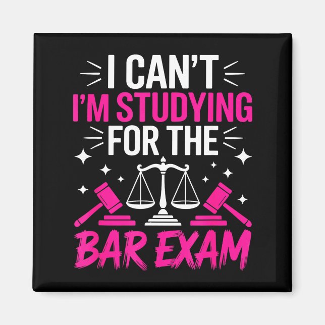 Aimant Funny Law School Student Gift - Can't Studying For (Devant)