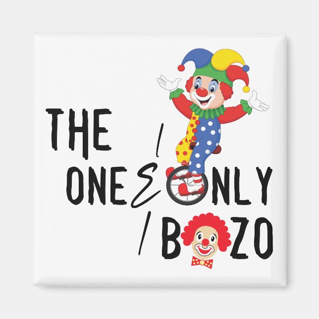 Aimant Funny Le Bozo unique et unique (Devant)