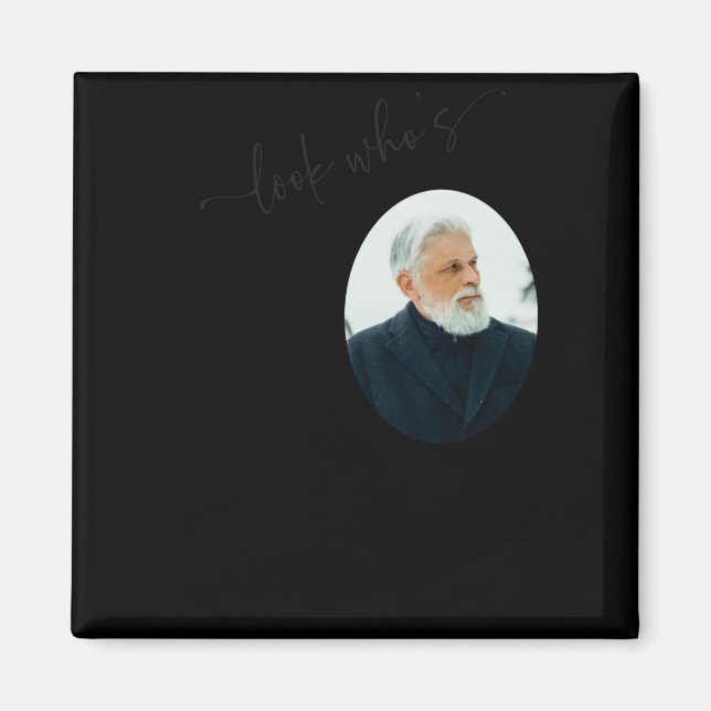 Aimant Funny Look Whos 80 Stylish 80th Birthday  (Devant)