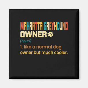 Aimant Funny Mahratta Greyhound Vintage Retro Chien Maman