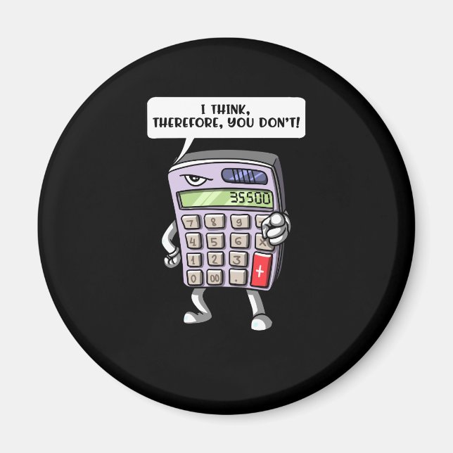 Aimant Funny Math Algebra Calculator Joke (Devant)
