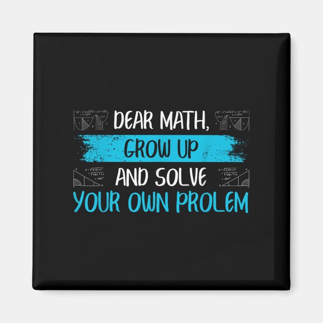 Aimant Funny Math Quote Back To School Girls Boys Teens  (Devant)