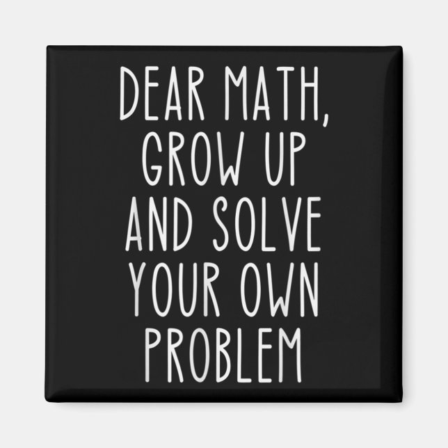 Aimant Funny Math Quote For Girls Boys Teens Men Women De (Devant)