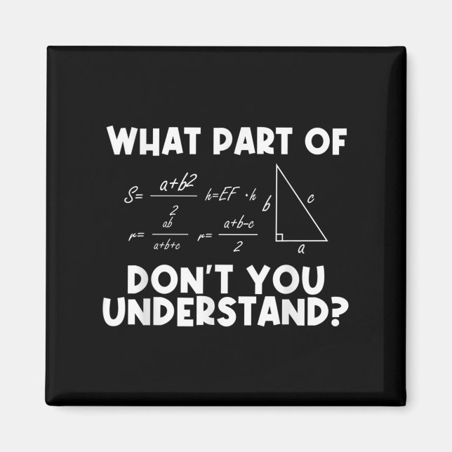 Aimant Funny Math Quote Mathematics Dear Math Teacher Sol (Devant)