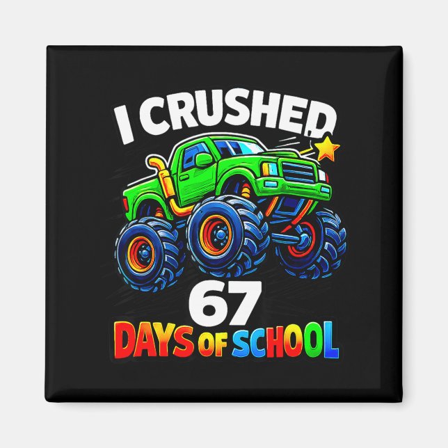 Aimant Funny Monster Truck Six Seven Meme Boys Kids Schoo (Devant)