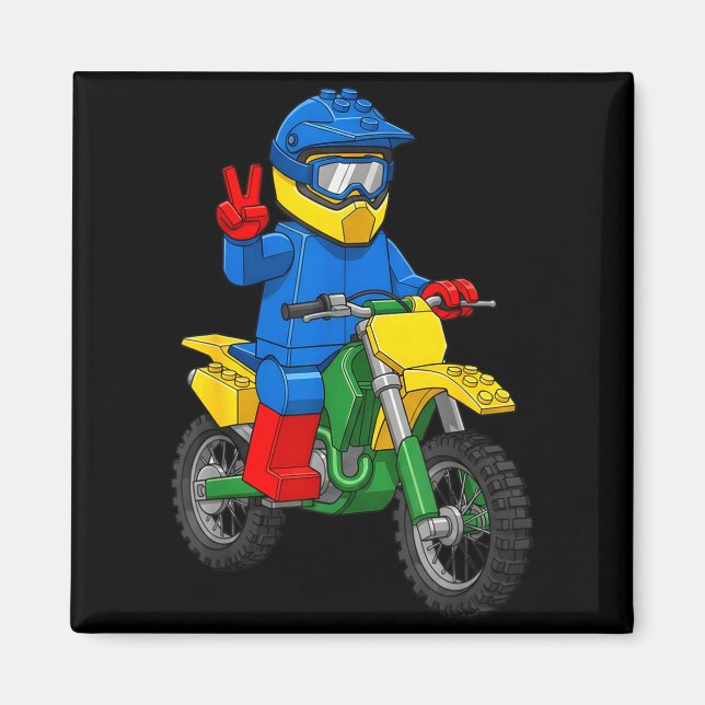 Aimant Funny Motorbike Builder Boys Block Building Toys D (Devant)