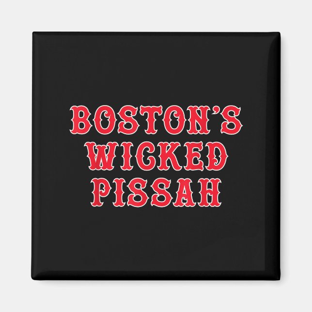 Aimant Funny New England Boston's Wicked Ah  (Devant)