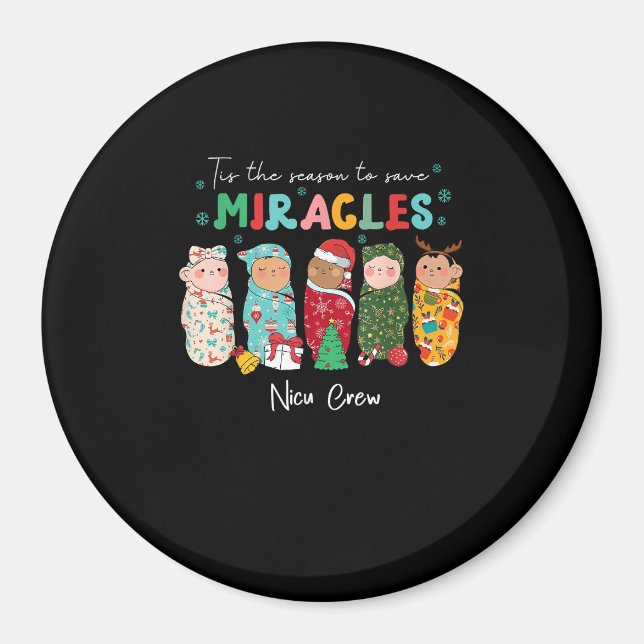 Aimant Funny Nicu Nurse Infirmière Appréciation Noël (Devant)