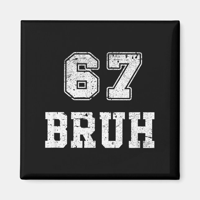 Aimant Funny Number Bruh Meme Retro Gift Men, Boys Tee Fa (Devant)