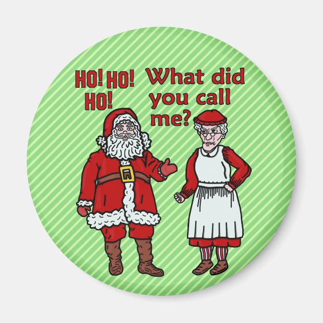 Aimant Funny Père Noël & Mme Noël (Devant)