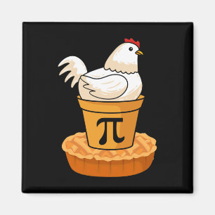 Aimant Funny Pi Day - Chicken Pot Pie - Mathématiques mat
