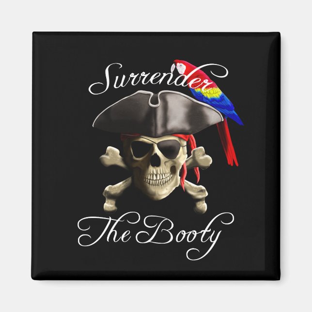 Aimant Funny Pirate abandonner le bottin (Devant)