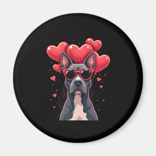 Aimant Funny Pitbull Coeur Valentines Jour Chien Papa Mam