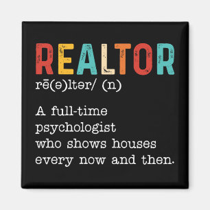 Aimant Funny Real Estate Agent Realtor Description du tra