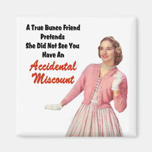 Aimant Funny Retro Bunco Vintage